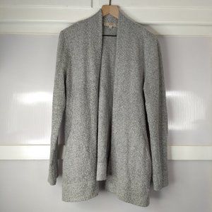 Loft Gray Grey Open Front Sweater Cardigan Duster Oversized Long Sleeve Cozy